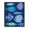 Stupell Industries Mediterranean Tiles Fish Framed Giclee Wall Art Design by Deborah Curiel